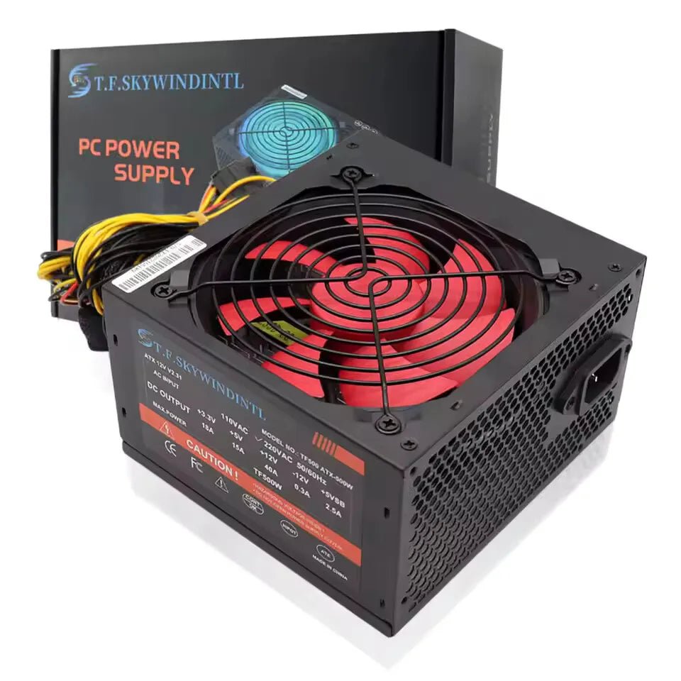 220v not work in 110v 500/600/700/800W PC Power Supply for Computer ATX Sources Desktop Intel AMD Sleeve Bearing Cooling - GadgetsPerformance