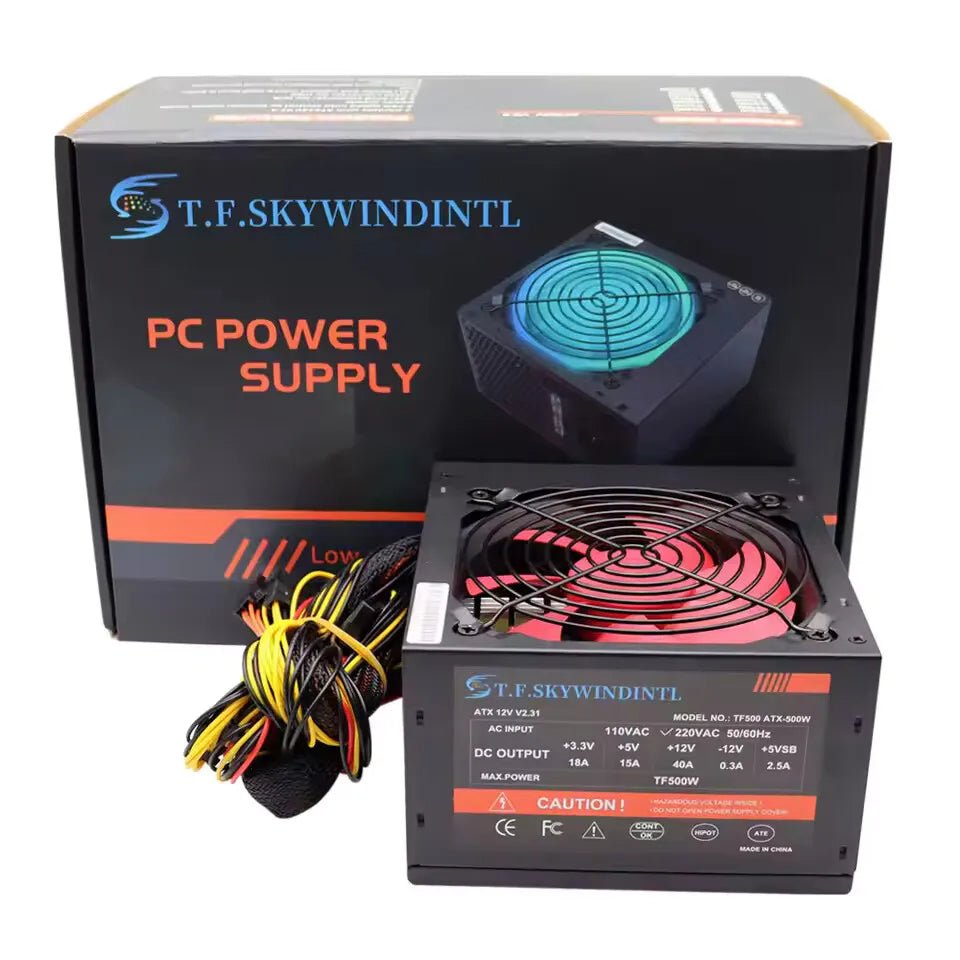 220v not work in 110v 500/600/700/800W PC Power Supply for Computer ATX Sources Desktop Intel AMD Sleeve Bearing Cooling - GadgetsPerformance