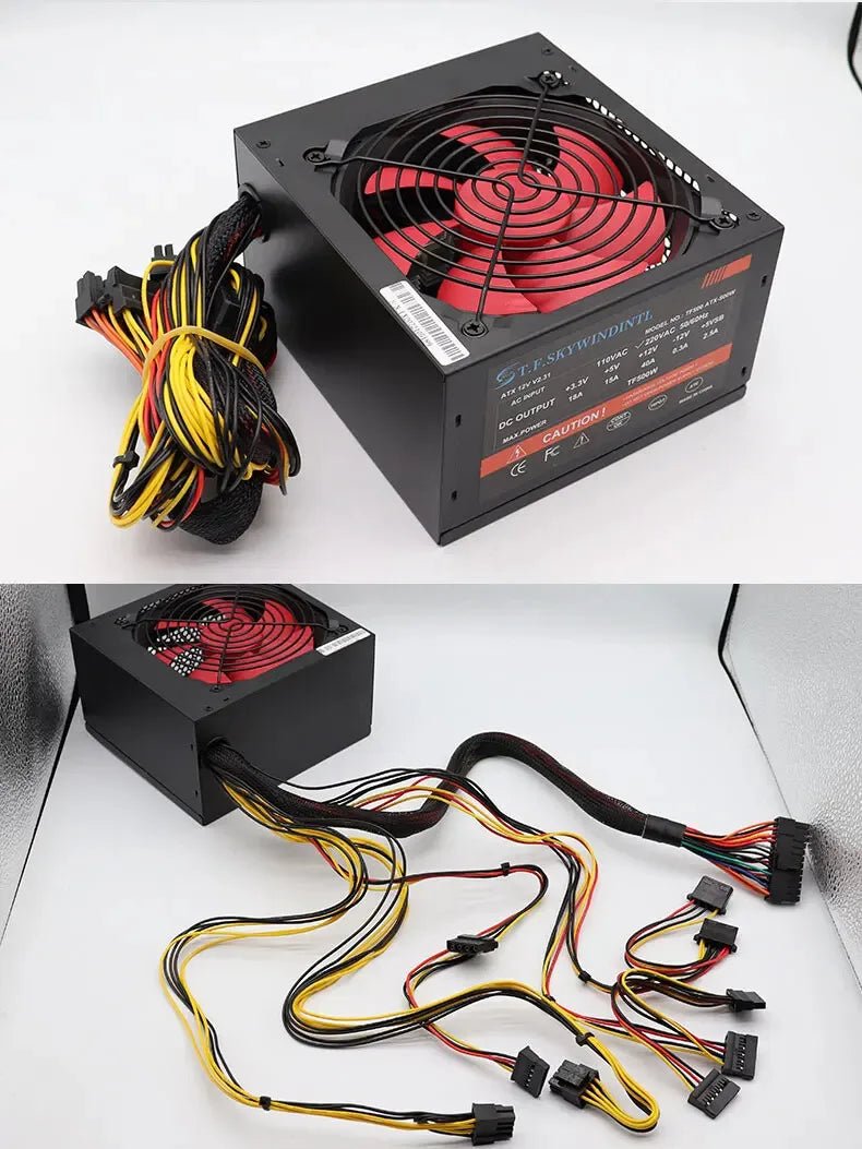 220v not work in 110v 500/600/700/800W PC Power Supply for Computer ATX Sources Desktop Intel AMD Sleeve Bearing Cooling - GadgetsPerformance