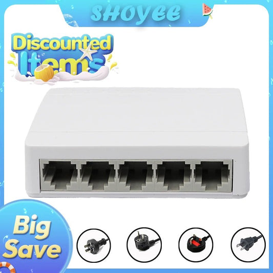 5 Port Gigabit Ethernet Switch 10/100/1000Mbps Desktop Network Switch, Plug & Play, Auto MDI/MDIX, RJ45 LAN Hub for Home Office - GadgetsPerformance